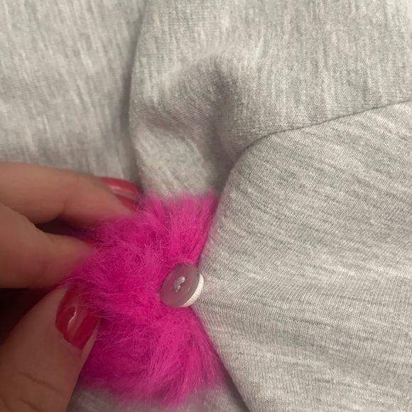 EUC barely worn sweatshirt with removable pompoms - Picture 3 of 3